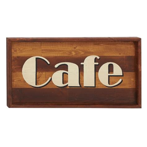 Wooden Cafe Sign Wall Décor And Reviews Birch Lane