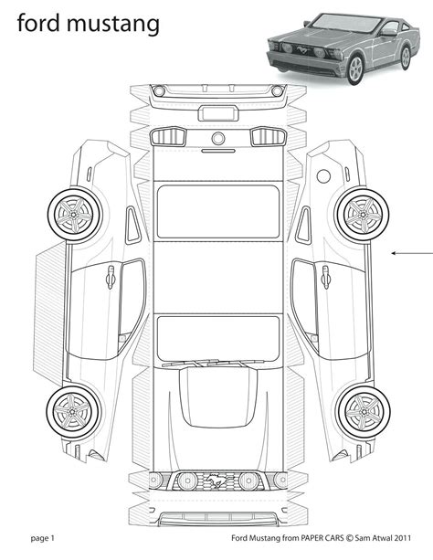 Paper Car Template Templates Station Cardboard Car Paper Car