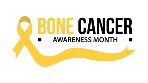 Awareness Month Ribbon Cancer Bone Cancer Awareness Vector