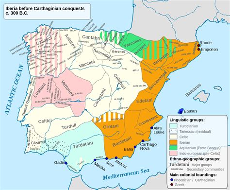 Main Language Areas In Iberia C 300 Bc Historia De España Mapa De