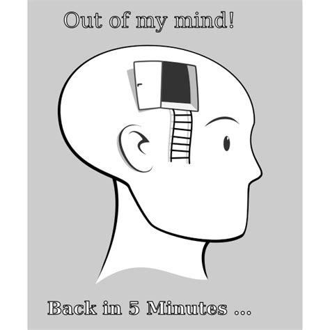 Out Of My Mind Vector Illustration Free Svg