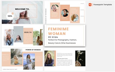 Feminime Woman Powerpoint Template For 16