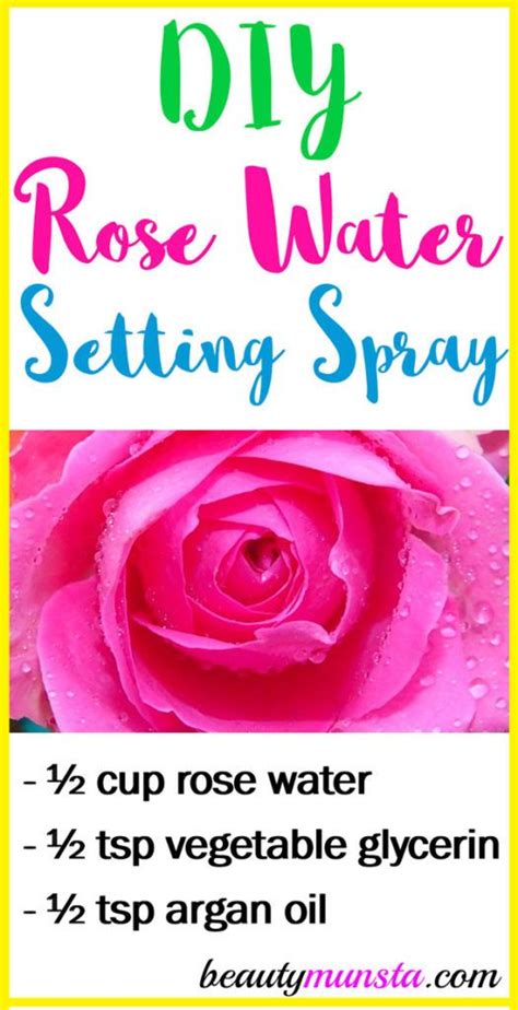 Diy Rose Water Setting Spray Beautymunsta Free Natural Beauty Hacks