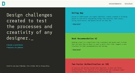 Design Challenge Challenges That Test The Process And Creativity Of