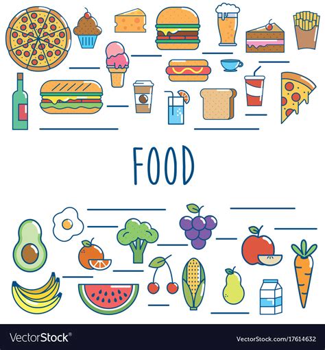 Tasty Food Nutrition Background Design Royalty Free Vector