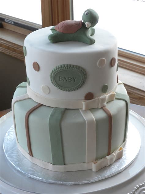 Turtle Theme Baby Shower Cake