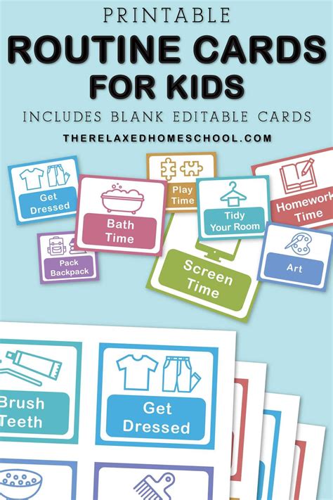 Printable Routine Cards The Brilliant Homeschool Kids Routine Chart