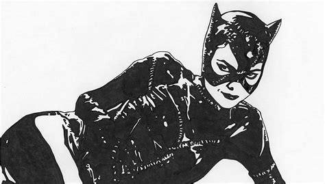 Catwoman Wall Art Decor Catwoman Black And White Poster
