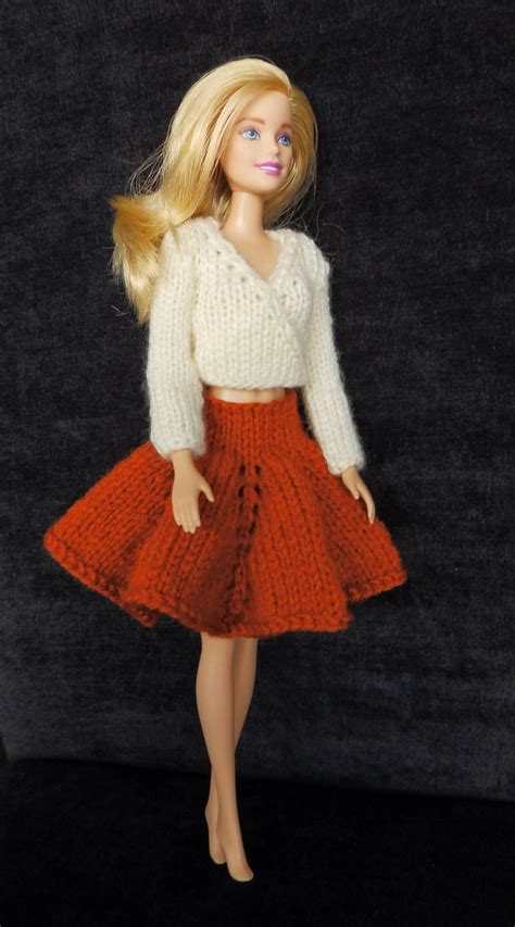 Knitting Pattern Pdf Barbie Look Barbie Fluffy Chic Outfit Barbie