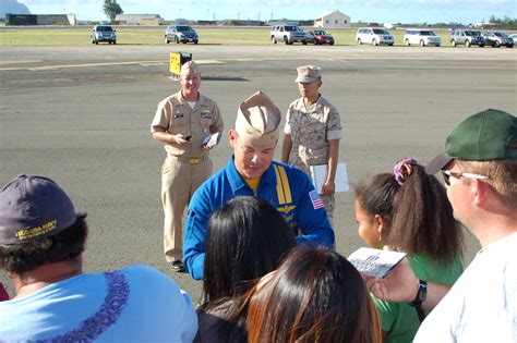 Capt Greg Mcwherter Signing Autographs Blue Angels Owen And Aki