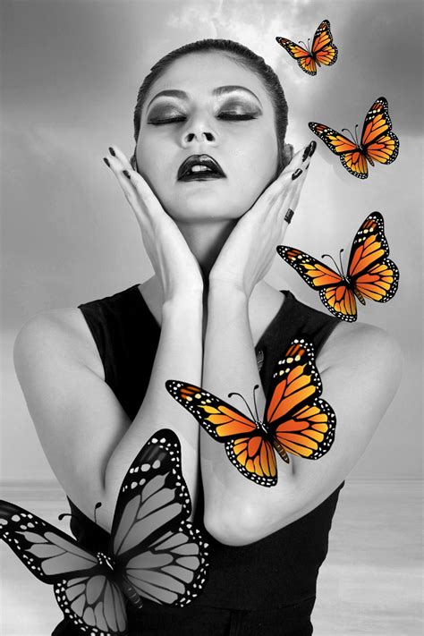 fotos gratis en blanco y negro mujer modelo insecto mariposa art dibujo ilustración