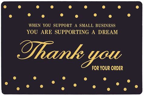 Thank You Cards Small Business 100 Pack Business Card Sized Thank You