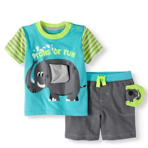 Healthtex Healthtex Baby Boy T Shirt And 3d Interactive Shorts 2pc