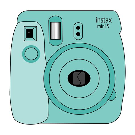 Blue Polaroid Camera Sticker By Bret Serpas Polaroid Camera Stickers