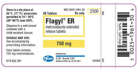 Flagyl Er Fda Prescribing Information Side Effects And Uses