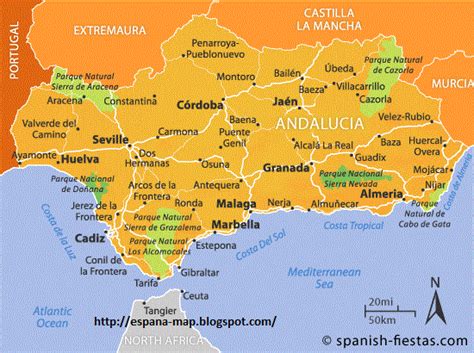 Mapa De Andalucia Region