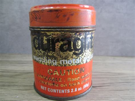 Vintage Rare Duraglit Metal Polish Tin Storage Decorative Tin Etsy