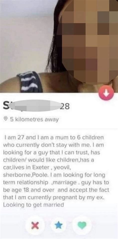 Pregnant Mum Of Six S Tinder Bio Branded Trashy As She Hunts For Husband Daily Star