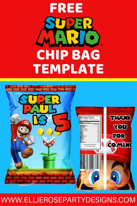 What's included in the download? SUPER MARIO CHIP BAGS FREEBIE | ellierosepartydesigns.com