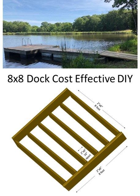 8x8 Floating Dock Built With Pro Grade Floats And Swim Ladder On The