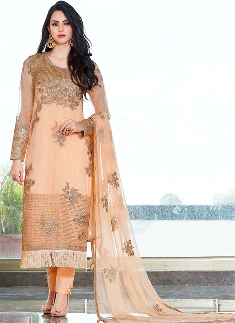 Light Pink Embroidered Organza Straight Suit Pakistani Fashion Pakistani Dresses Indian