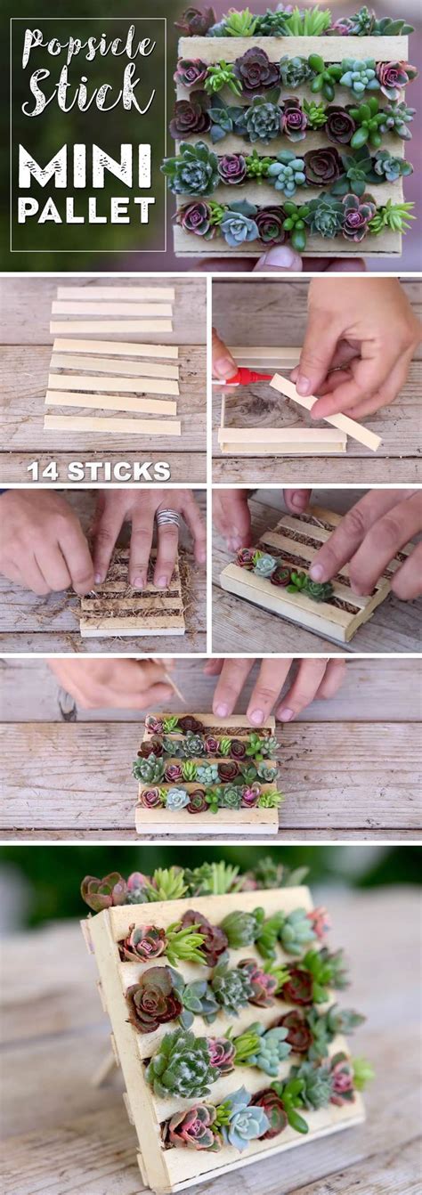 These Mini Pallet Planters For Succulents Are A Popsicle Sticks Wonder