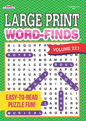 Large Print Word Finds Puzzle Book Word Search Volume 258 Kappa Books