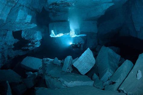 Underwater Russian Cave 2 Fubiz Underwater Caves Cave Diving