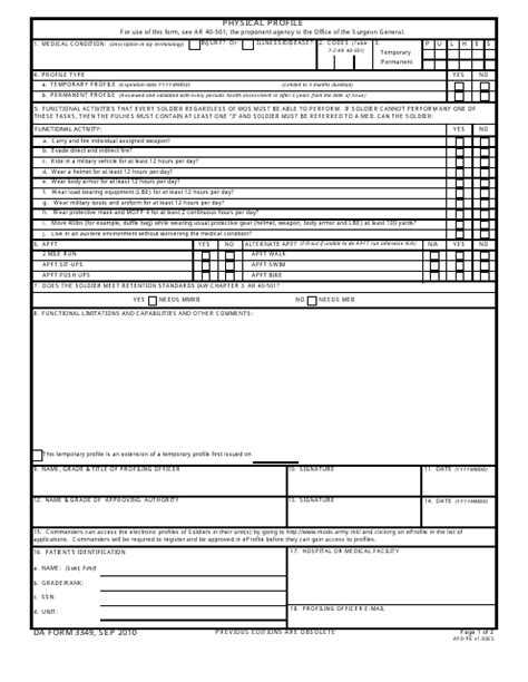 Da Form 3349 Fill Out Sign Online And Download Printable Pdf