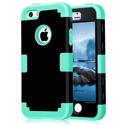 Case Covers On For Iphone 5s Shockproof Protect Case Hybrid Hard Rubber