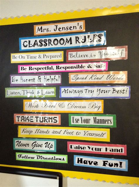 Classroom Rules Poster Bundle Bulletin Board Kit Or Classroom Etsy In