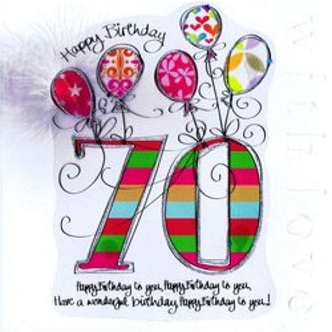 Card Age 70th Birthday Pink Balloons Milestones Milestones