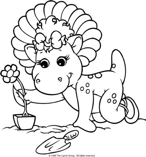 Baby Bop Ice Cream Coloring Pages