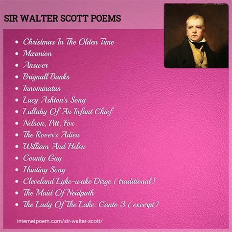 Sir Walter Scott Deep Poems