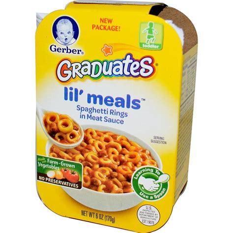Gerber Graduates For Toddlers Lil Meals Spaghetti Rings In Meat