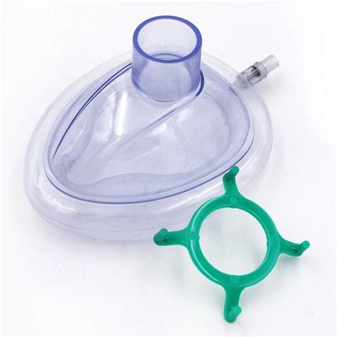 Medical Pvc Silicone Anesthesia Breathing Mask With Flexible Strap