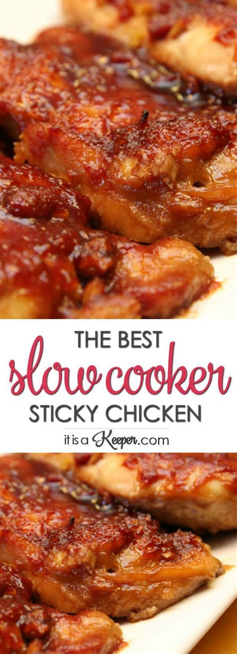 Just started another batch of these damn delicious sticky slow cooker chicken wings… these are too easy and sooo yummy, thank sooo for this recipe bless. Slow Cooker Sticky Chicken - this easy recipe is one of ...