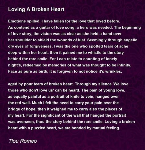Loving A Broken Heart Poem By Tlou Romeo Poem Hunter
