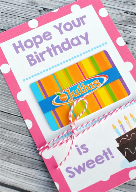 Why use gift certificates or gift cards? Printable Birthday Gift Card Holders - Crazy Little Projects