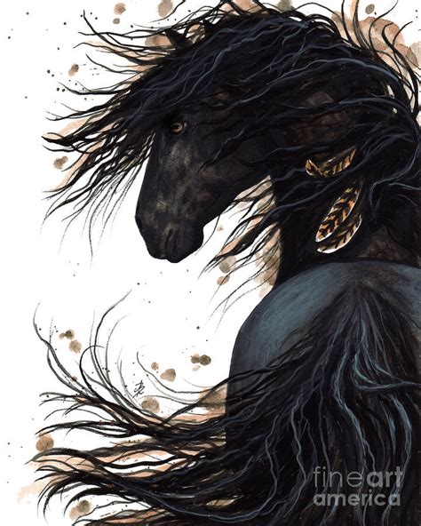 Majestic Friesian 143 Painting By Amylyn Bihrle Pixels