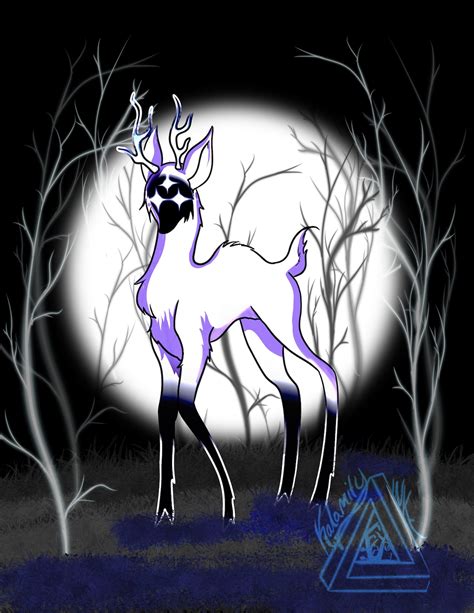 Cryptid Forest Creature Wall Art Photo Print Deer Monster Etsy
