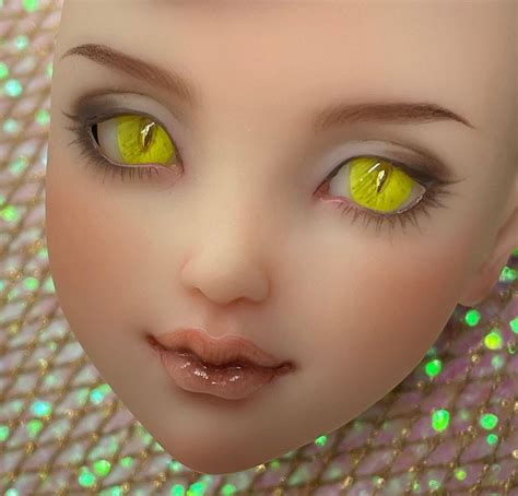 10mm Gold Slit Pupil Leaf Anime Style Resin Bjd Doll Eyes A228 Etsy