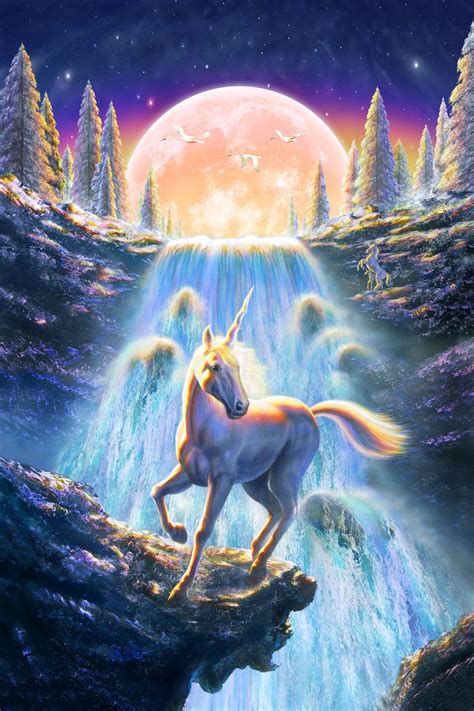 Moonlight Unicorn Wallpapers Wallpaper Cave