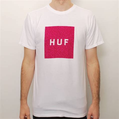 Huf Huf Box Logo Fill Memphis T Shirt White Huf From Native Skate