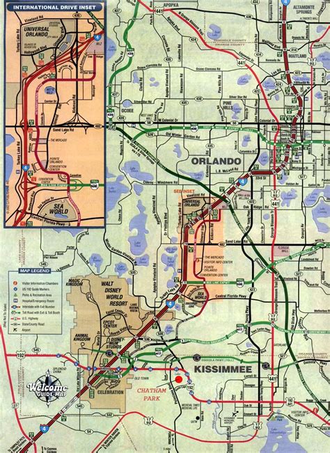 Orlando And Kissimmee Florida Map Orlando Florida • Mappery Map Of Florida Kissimmee