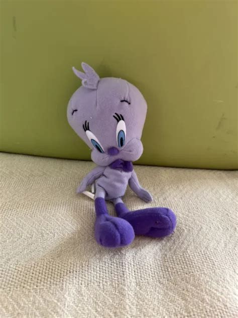 Vintage 2000 Looney Tunes Tweety Bird Plush Warner Bros Purple 1000