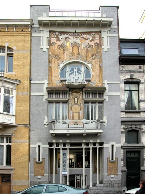 La Façade De La Maison Cauchie à Bruxelles Belgique Flickr