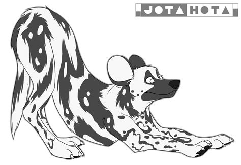 African Wild Dog Free Lineart By Jotahota On Deviantart
