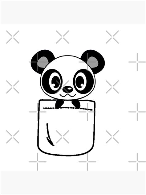 Cute Baby Panda Bear In Pocket Poster For Sale By Samijanelle