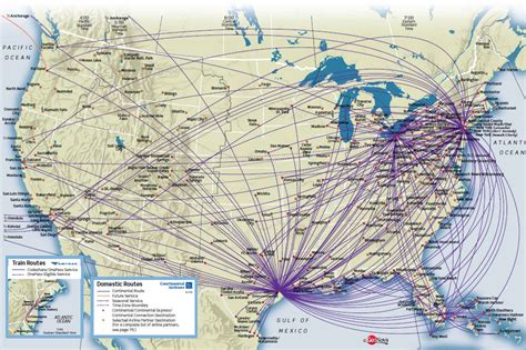 Continental Airlines Route Map Domestic Routes